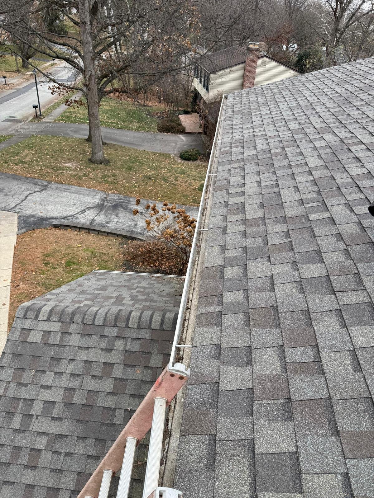Gutter cleaning and maintenance work by Green Force Property Services